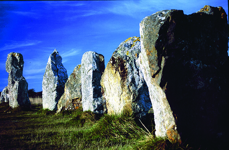 Les alignements de Lagatjar tels qu’ils furent redressés en 1927/1928 à Camaret-sur-Mer (Finistère)
