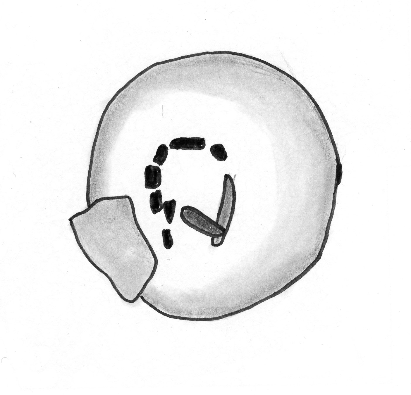 Plan du dolmen III du Bois Neuf à Marsac (Creuse)