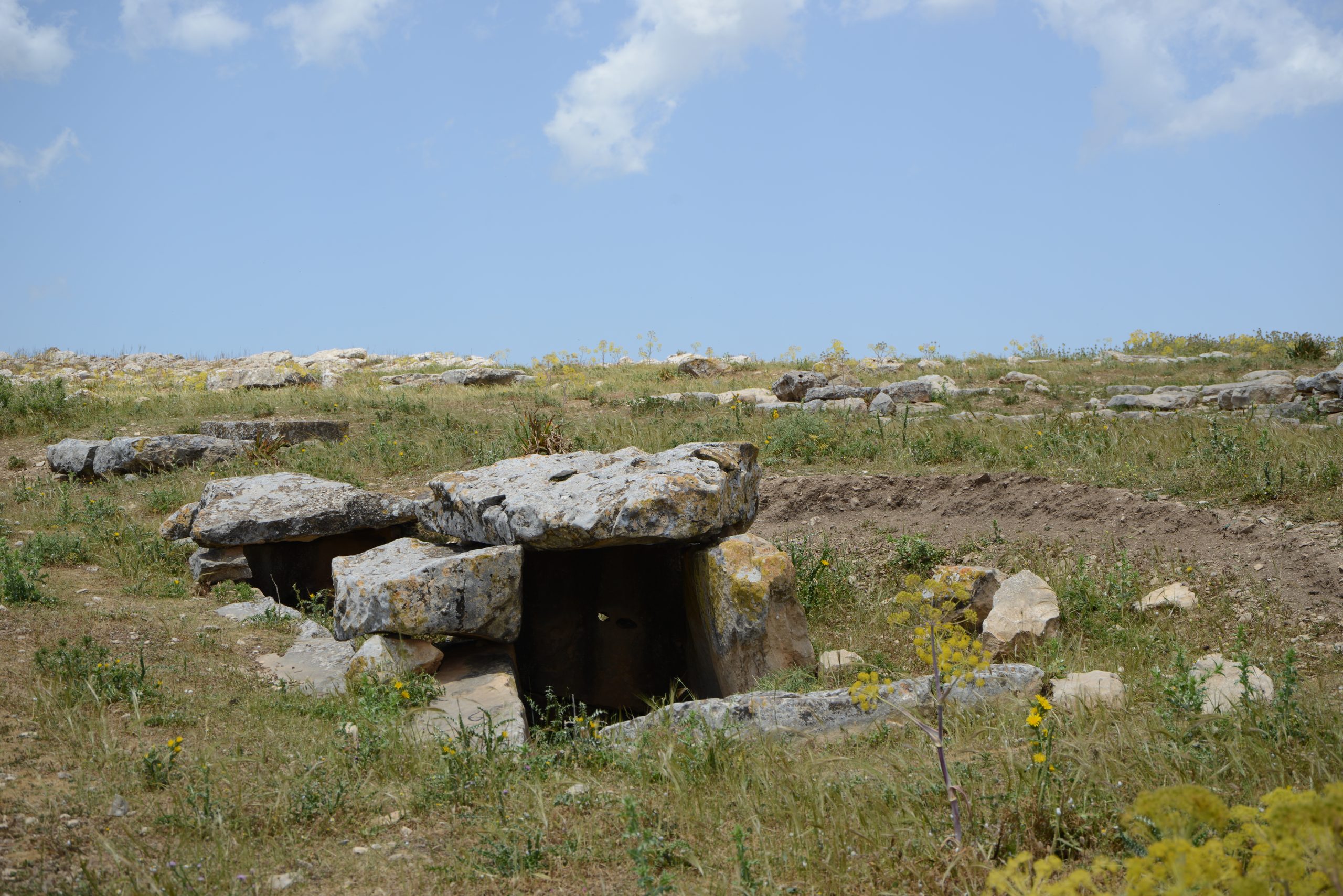 L'entrée du dolmen de Dougga, en Tunisie