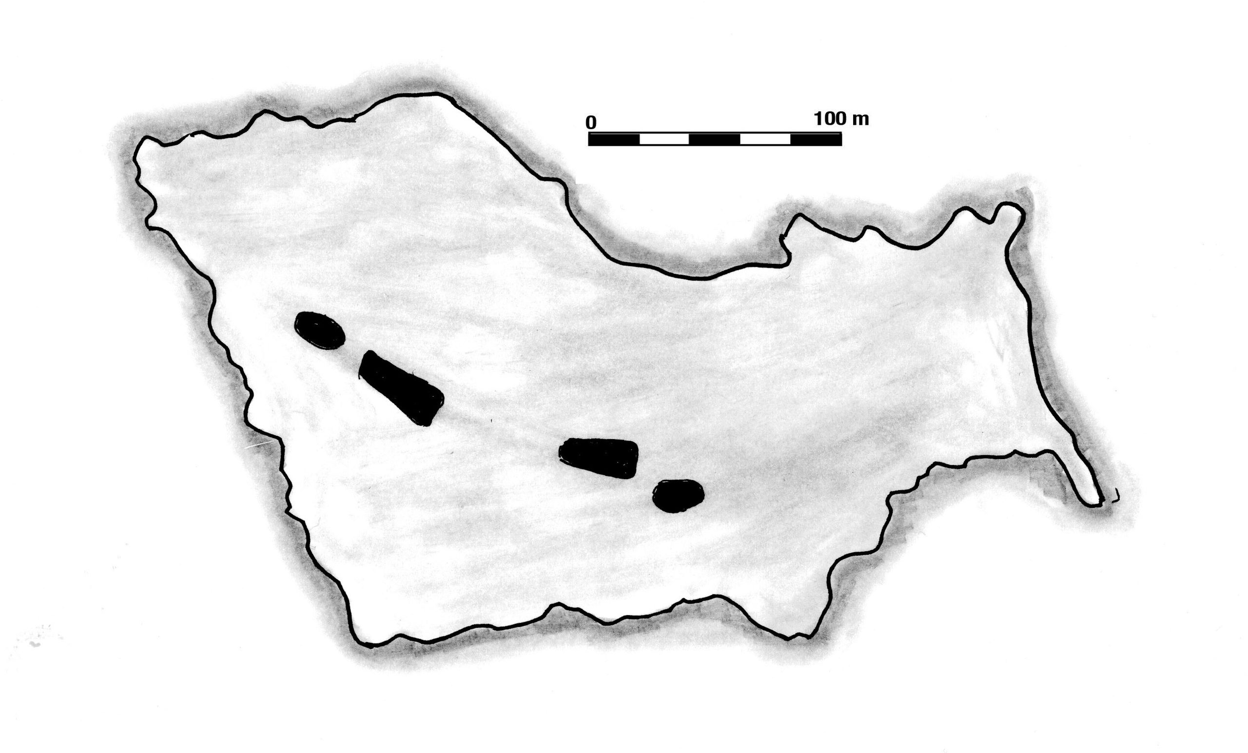 Position des quatre cairns de l'île Guénioc à Landéda (Finistère)