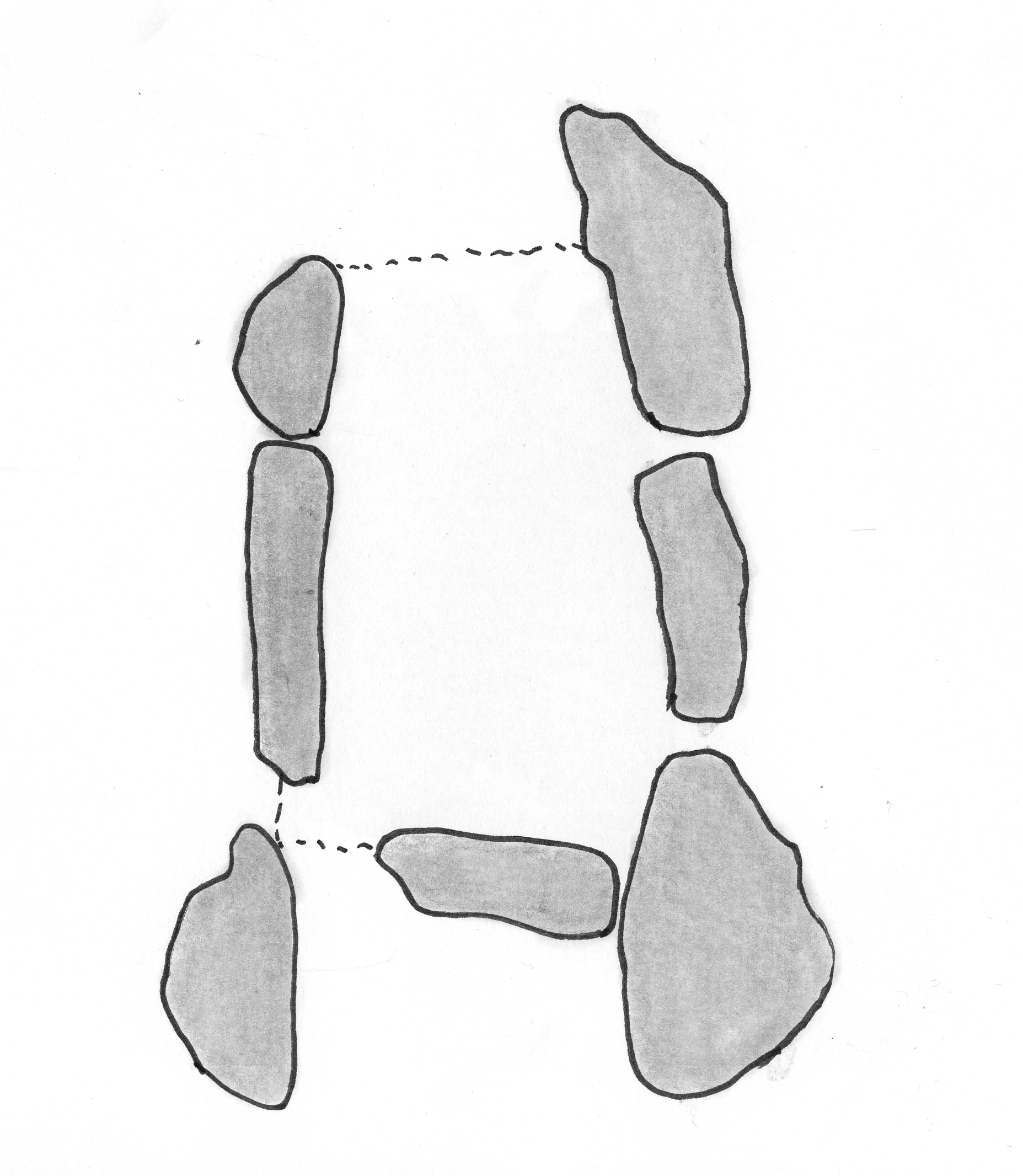 Le plan du dolmen d’Oberbipp, Canton de Berne (Suisse)