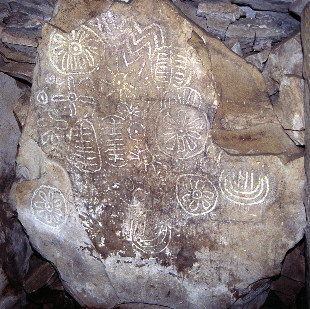 Décoration de la tombe à couloir de Loughcrew, comté de Meath (Irlande)