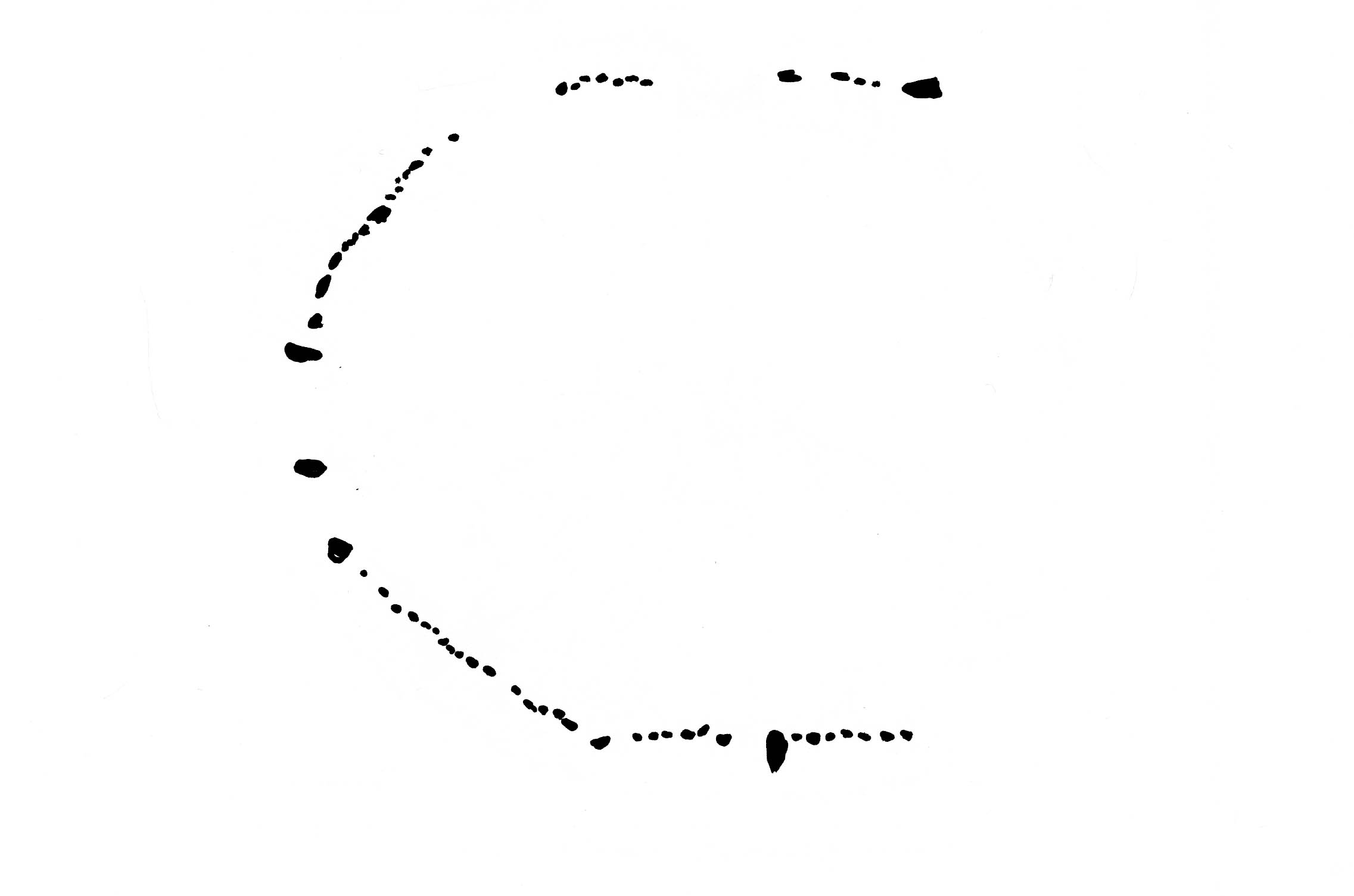 Plan de la position des pierres dressées du tumulus de Tossen-Keler à Penvénan (Côtes-d’Armor)
