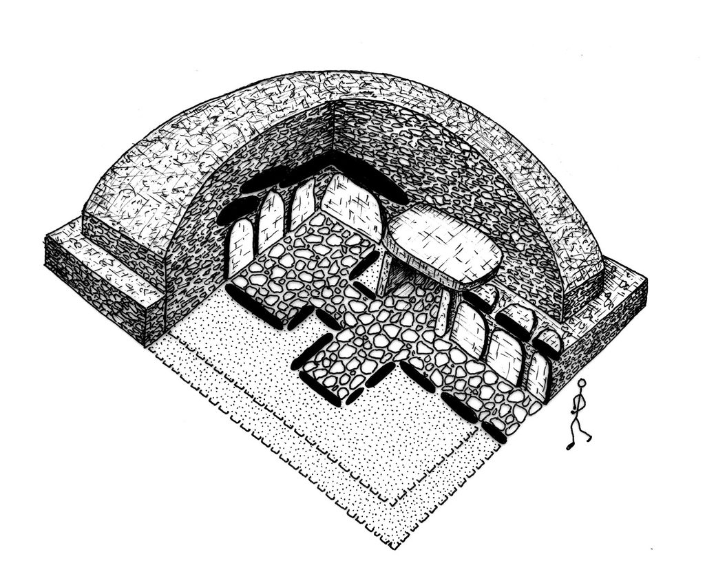 Restitution du dolmen de la Joselière à Pornic (Loire-Atlantique)