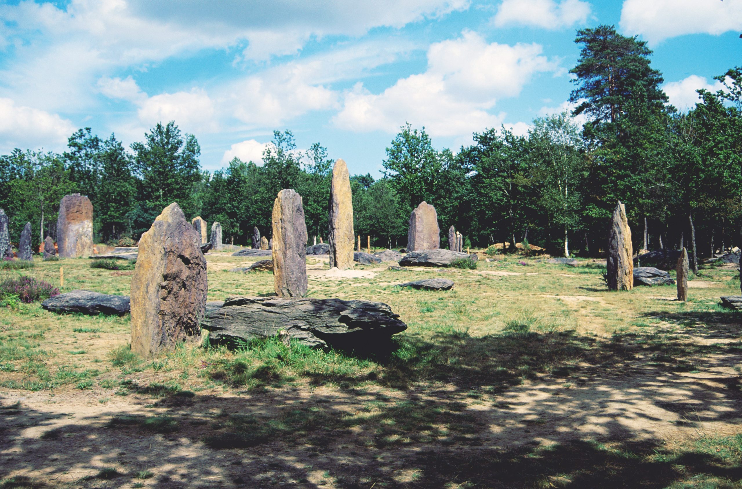 Regroupements parfois aléatoires de l'alignement des Pierres Droites à Monteneuf (Morbihan)