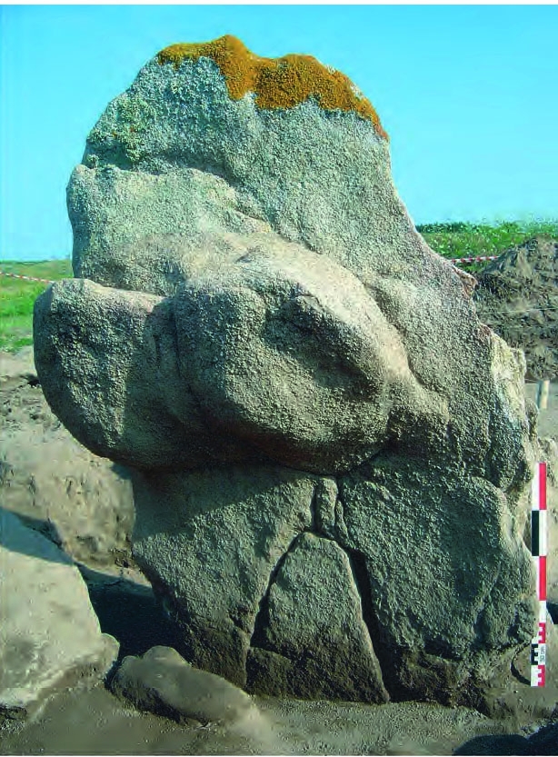 Le bloc M1 anthropomorphe de l'alignement du Douet à Hœdic (Morbihan)
