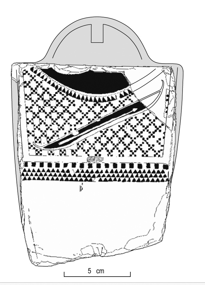 Dessin de la stèle 1 gravée du Petit-Chasseur à Sion, canton du Valais (Suisse)