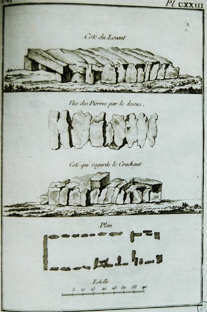 Description scientifique ancienne de  l’allée couverte de la Roche-aux-Fées à Essé (Ille-et-Vilaine)