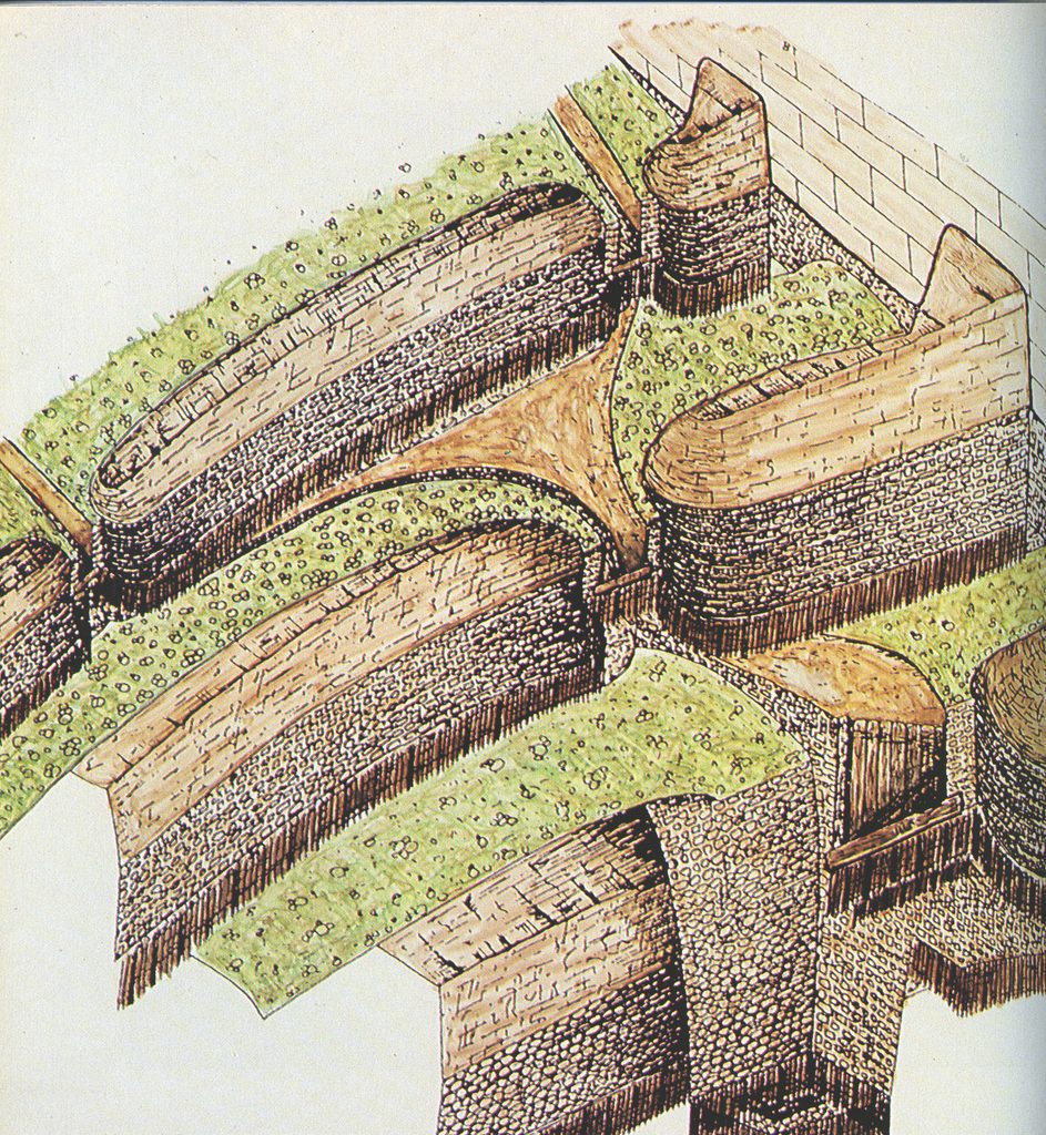 Reconstitution du système d’une entrée de l'enceinte préhistorique de Champ-Durand à Nieul-sur-l'Autise (Vendée)