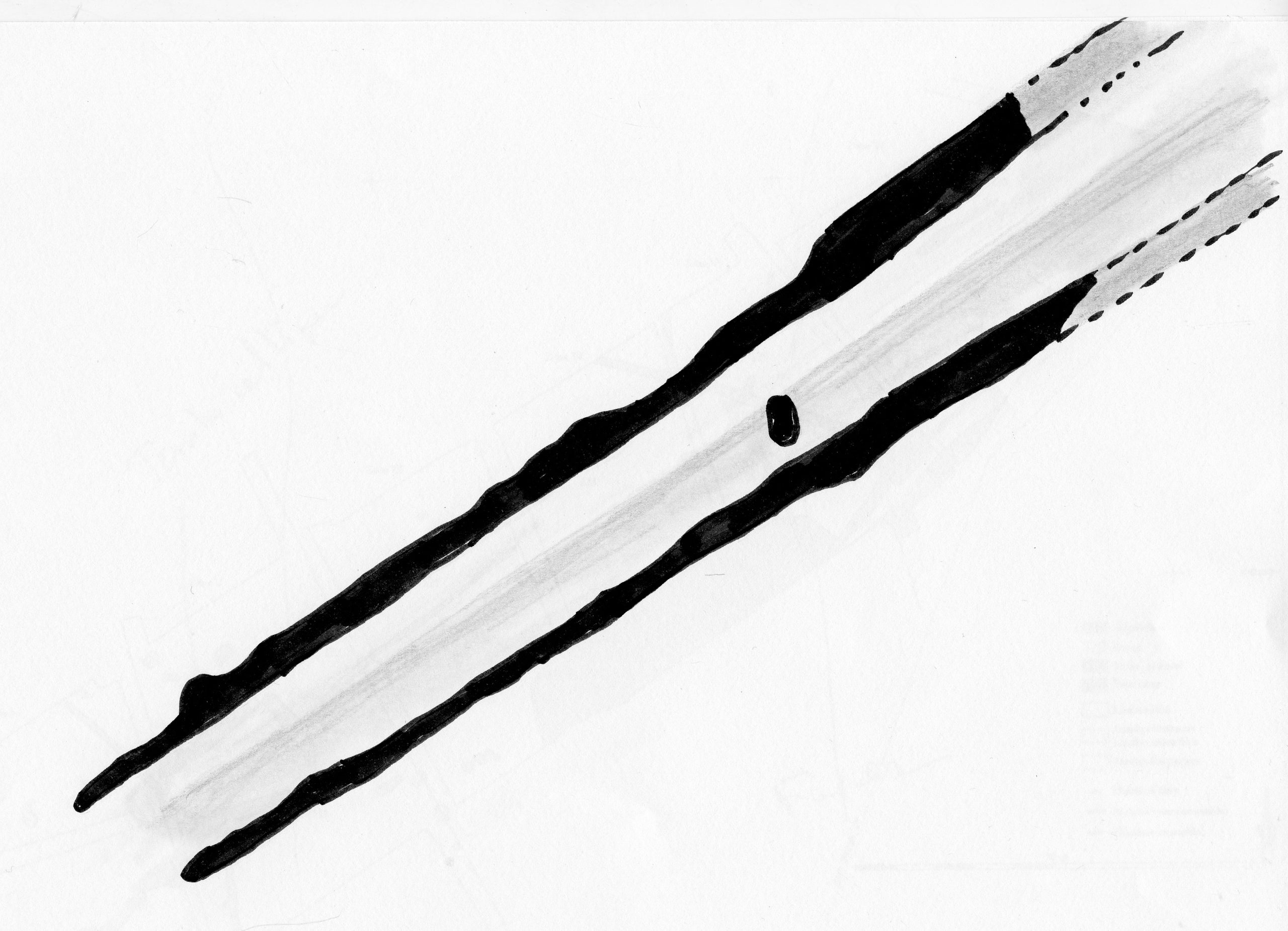 Plan partiel du long tumulus du Clos du Houx à Cuverville (Calvados)