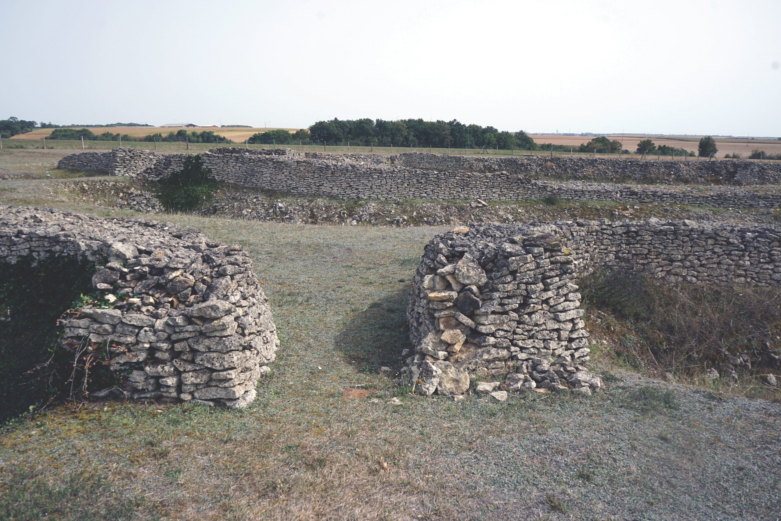 Une des “portes” de l'enceinte préhistorique de Champ-Durand à Nieul-sur-l'Autise (Vendée)