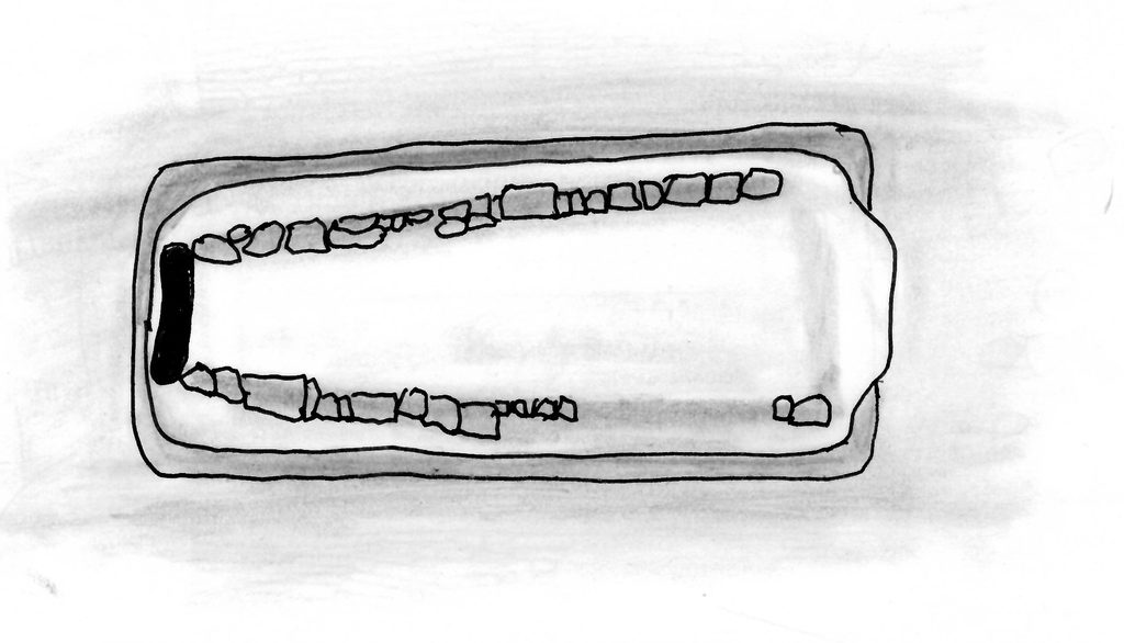 Plan du dolmen de Coutignargues à Fontvieille (Bouches-du-Rhône)