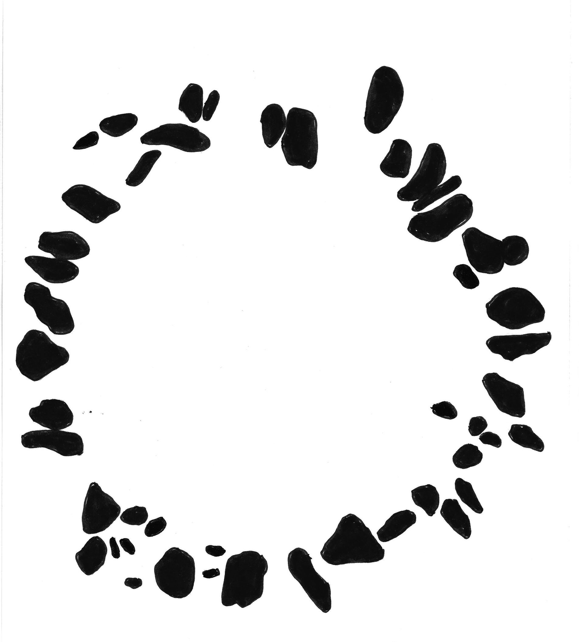 Le cercle de pierres de l'Œillet à Granville (Manche)