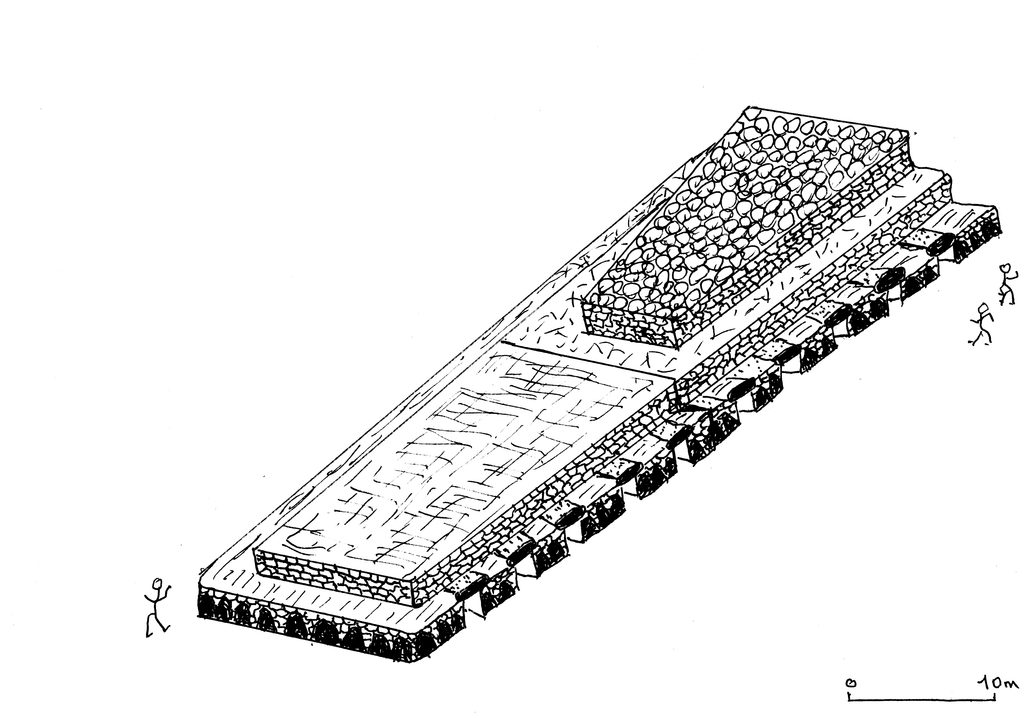 Reconstitution du cairn de Planti avec ses dix dolmens à Availles-sur-Chizé (Deux-Sèvres)