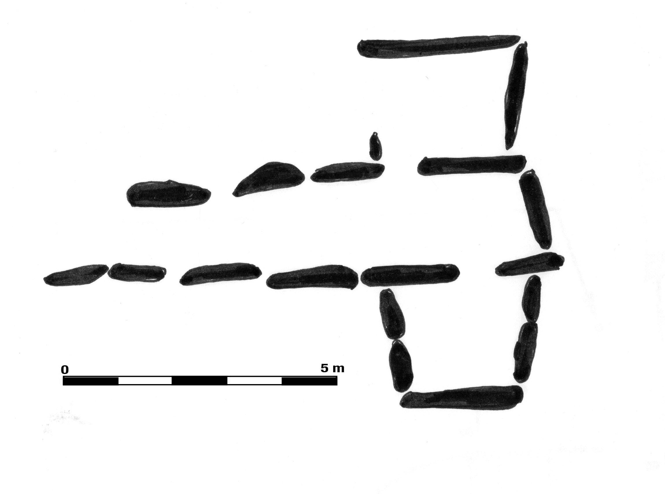 Plan du dolmen Kerugou à Plomeur (Finistère)